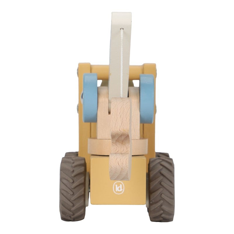 Little Dutch camion gru in legno con operaio gomme