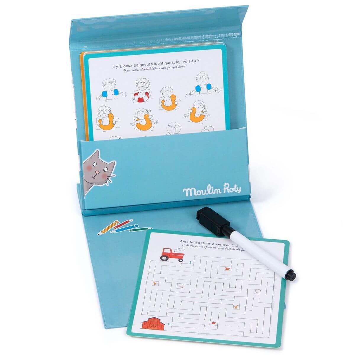 Moulin Roty Mercredi giochi viaggio magnetici 15 carte