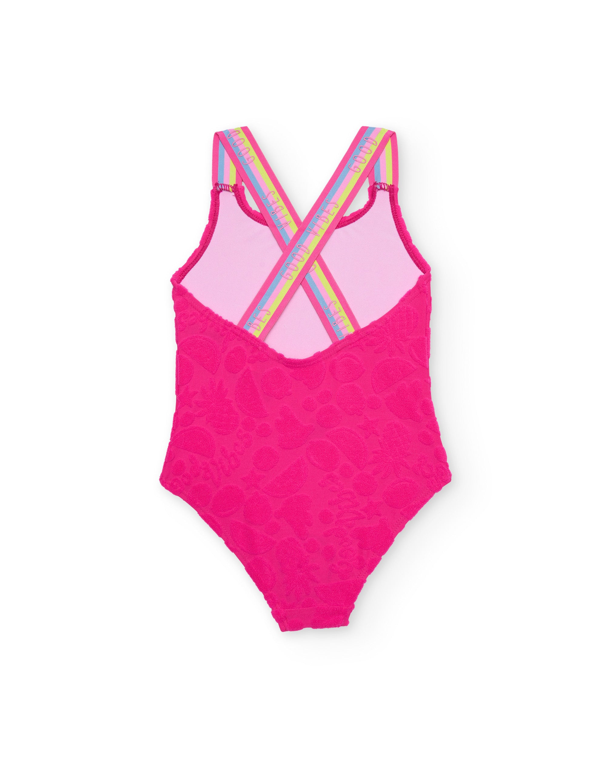 Tuc Tuc costume intero bambina fucsia frutta