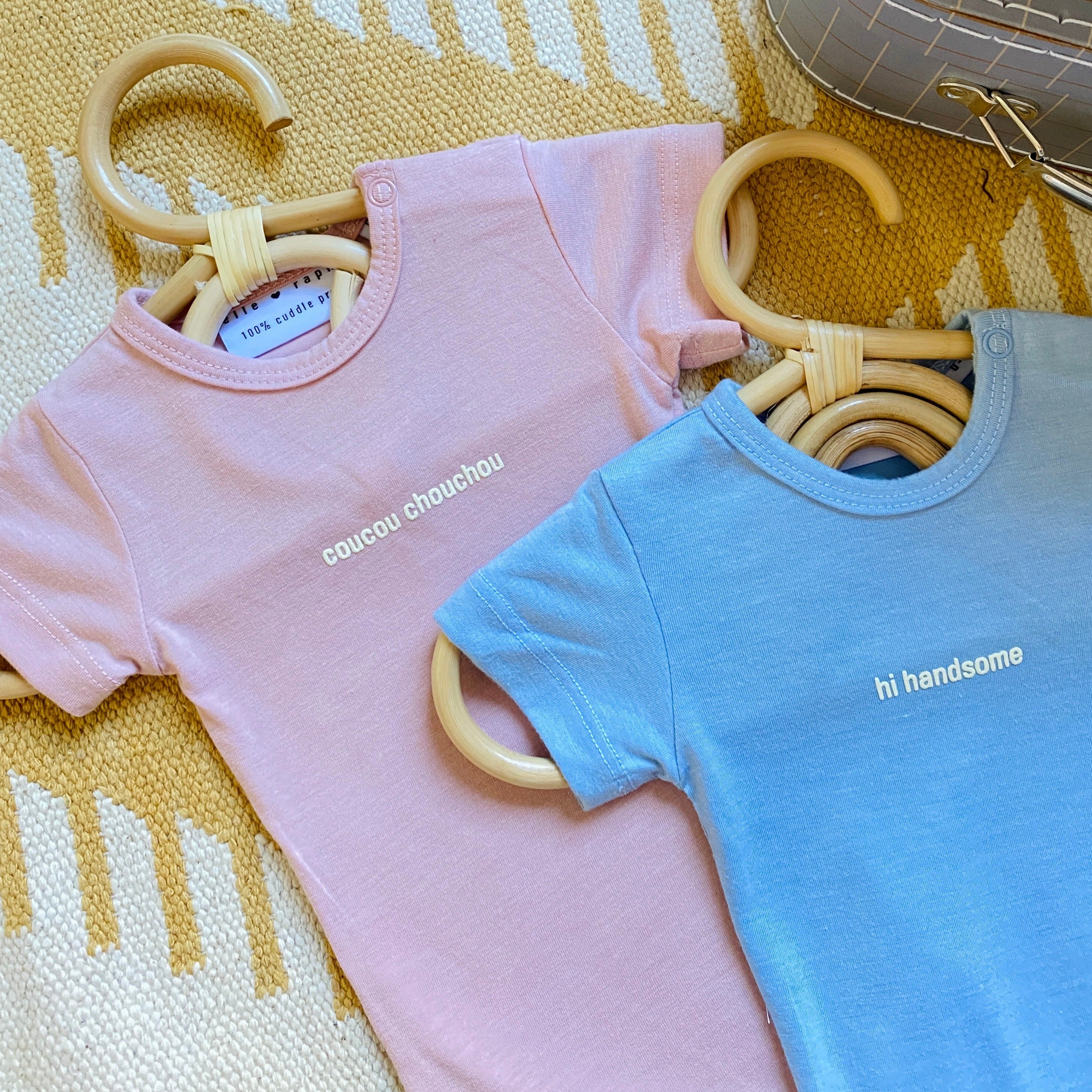 Ella and Rapha Hi Handsome body azzurro cotone morbido