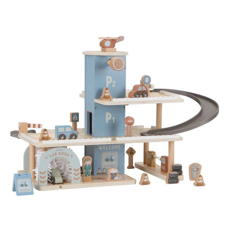Little Dutch garage parcheggio in legno con veicoli