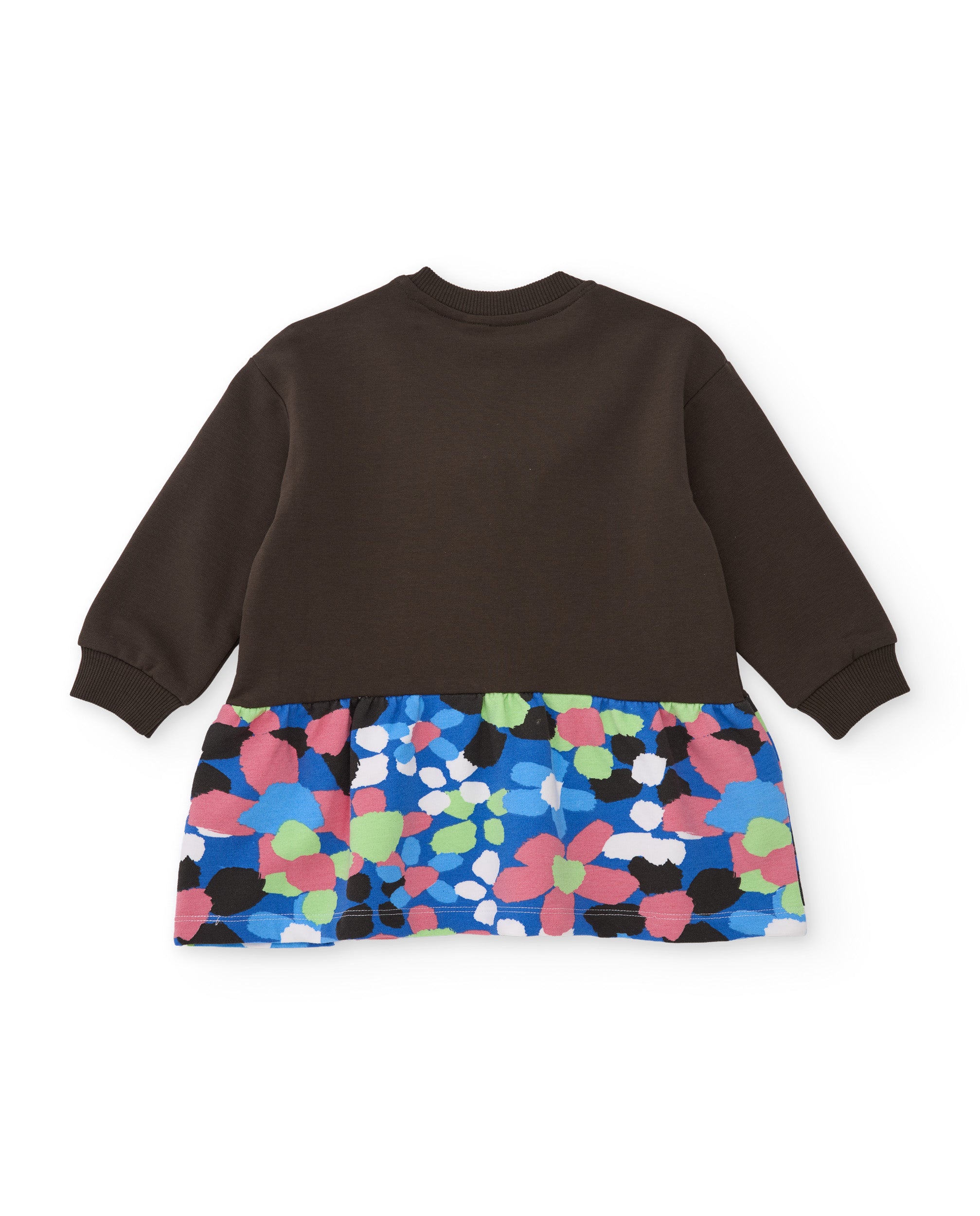 Tuc Tuc Vestito Felpa Bambina Marrone con Fiore