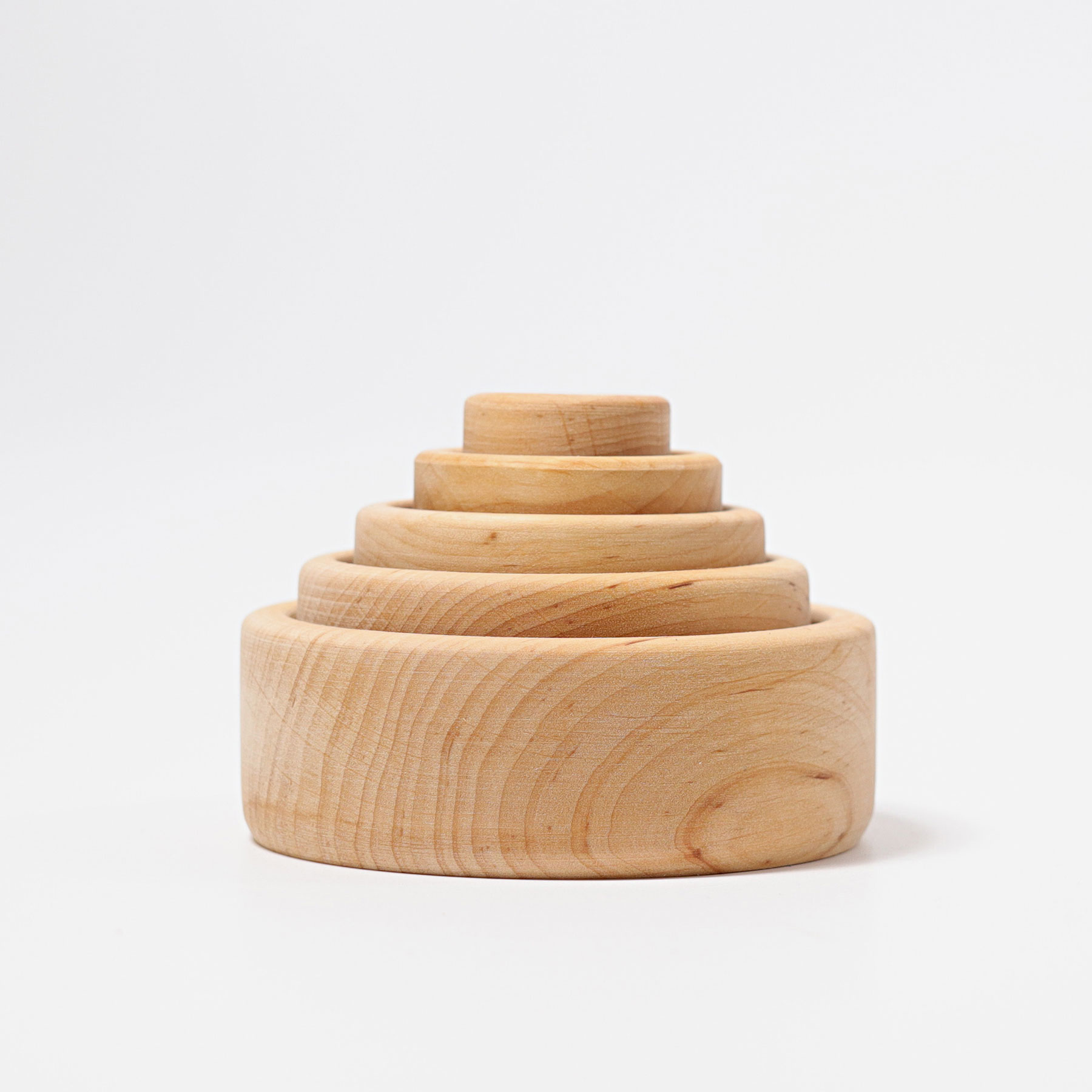 Grimm's Ciotole legno impilabili set 5 pezzi 9 cm