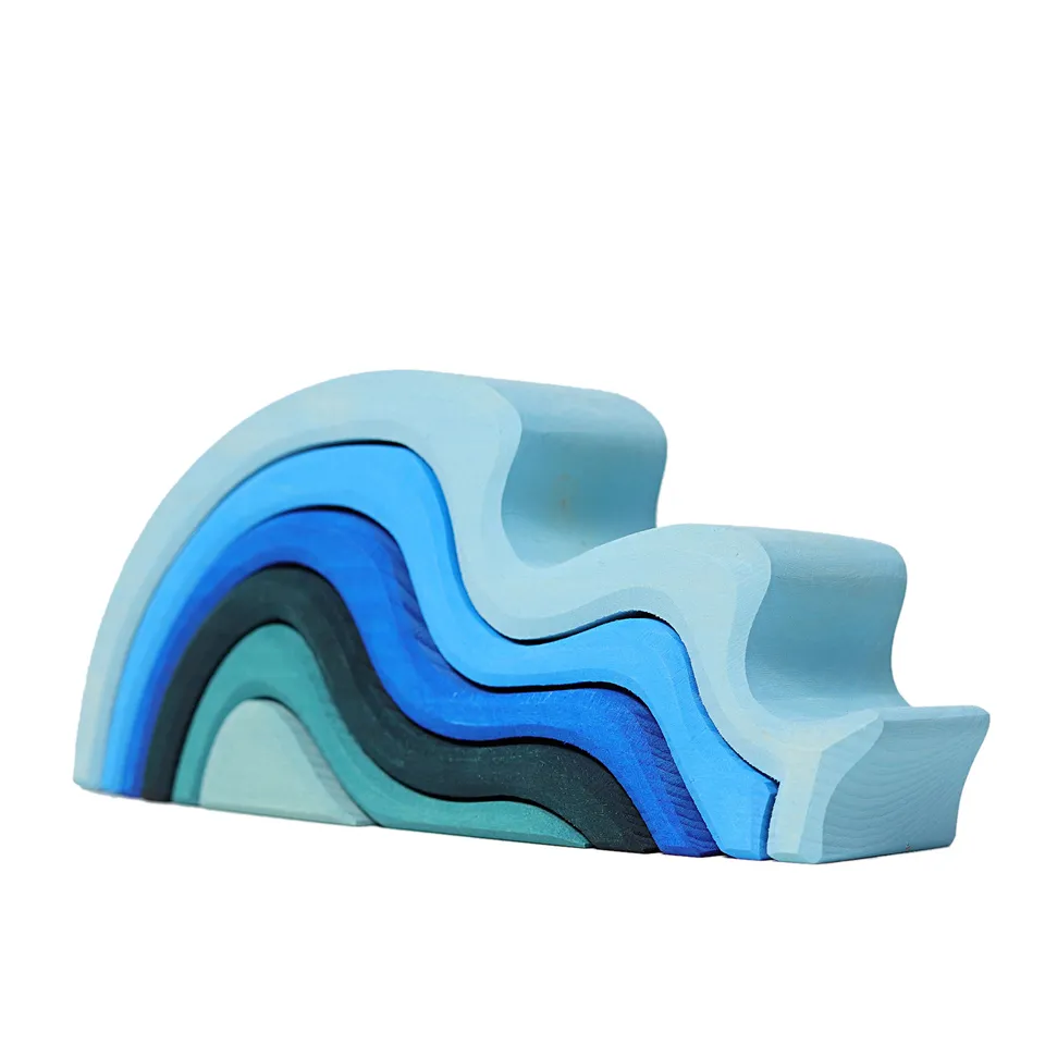 Grimm's Onde impilabile legno 6 pezzi colorato