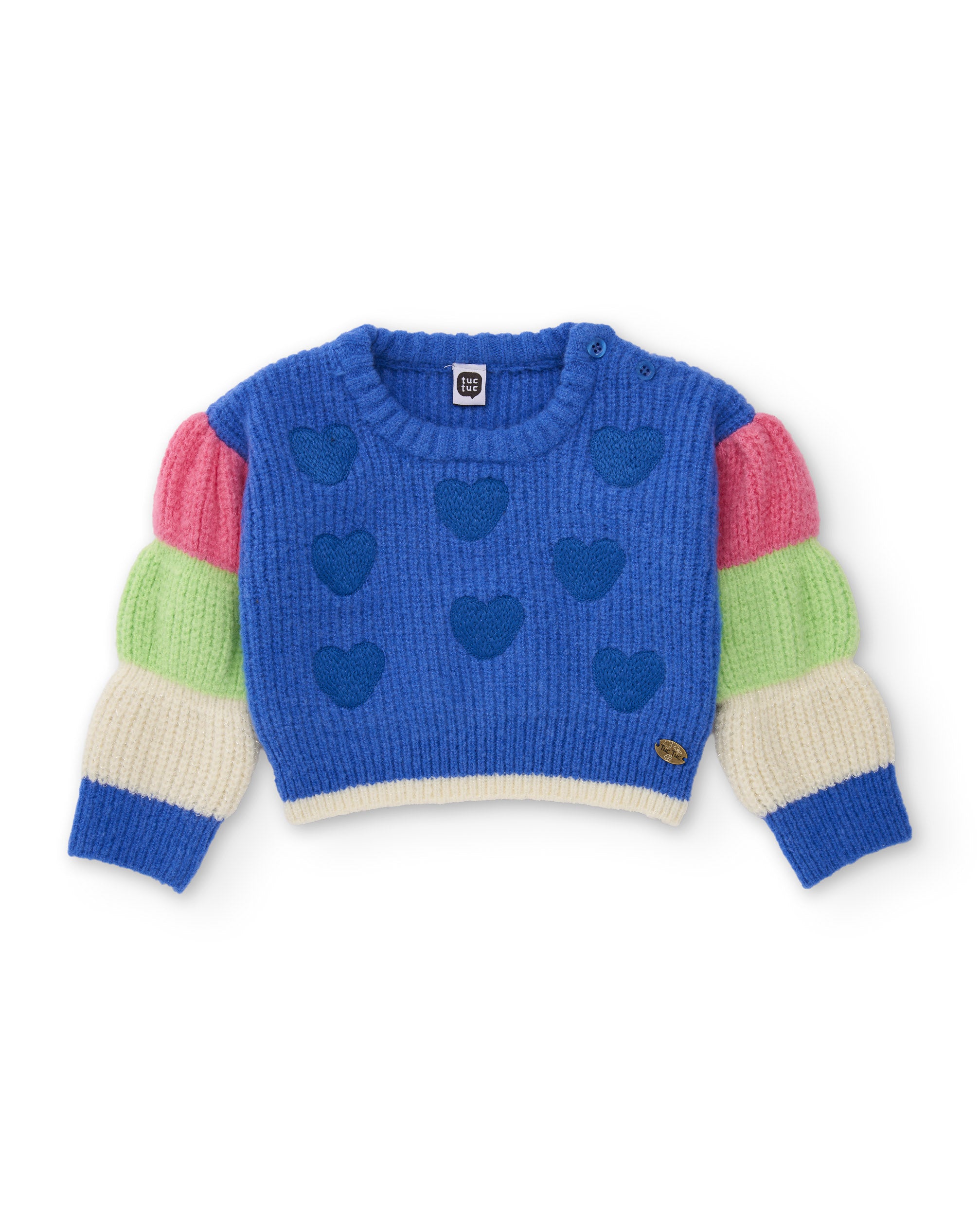 Tuc Tuc Polar Friends maglione blu cuori