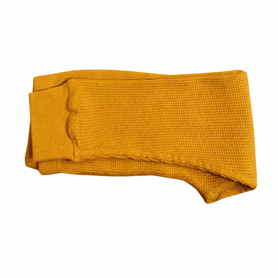 Slugs & Snails Mustard pantalone cotone waffle senape 4-5 anni