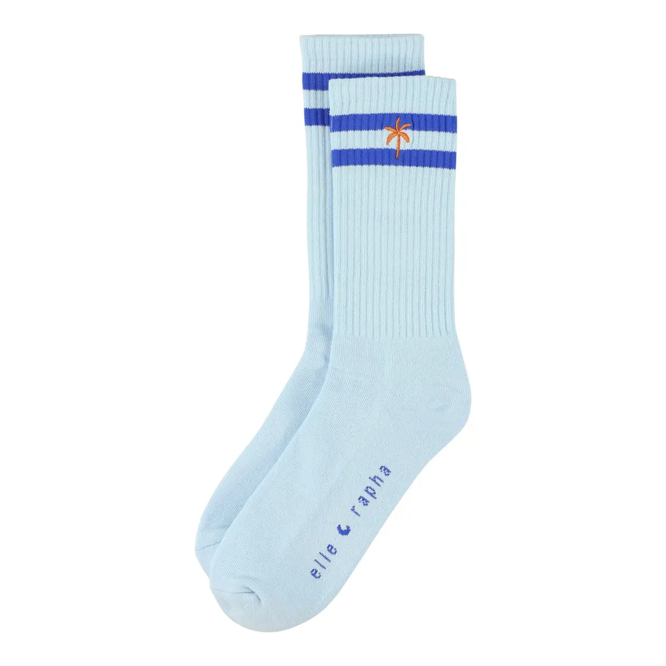 Ella and Rapha Palmtree calzini blu cotone