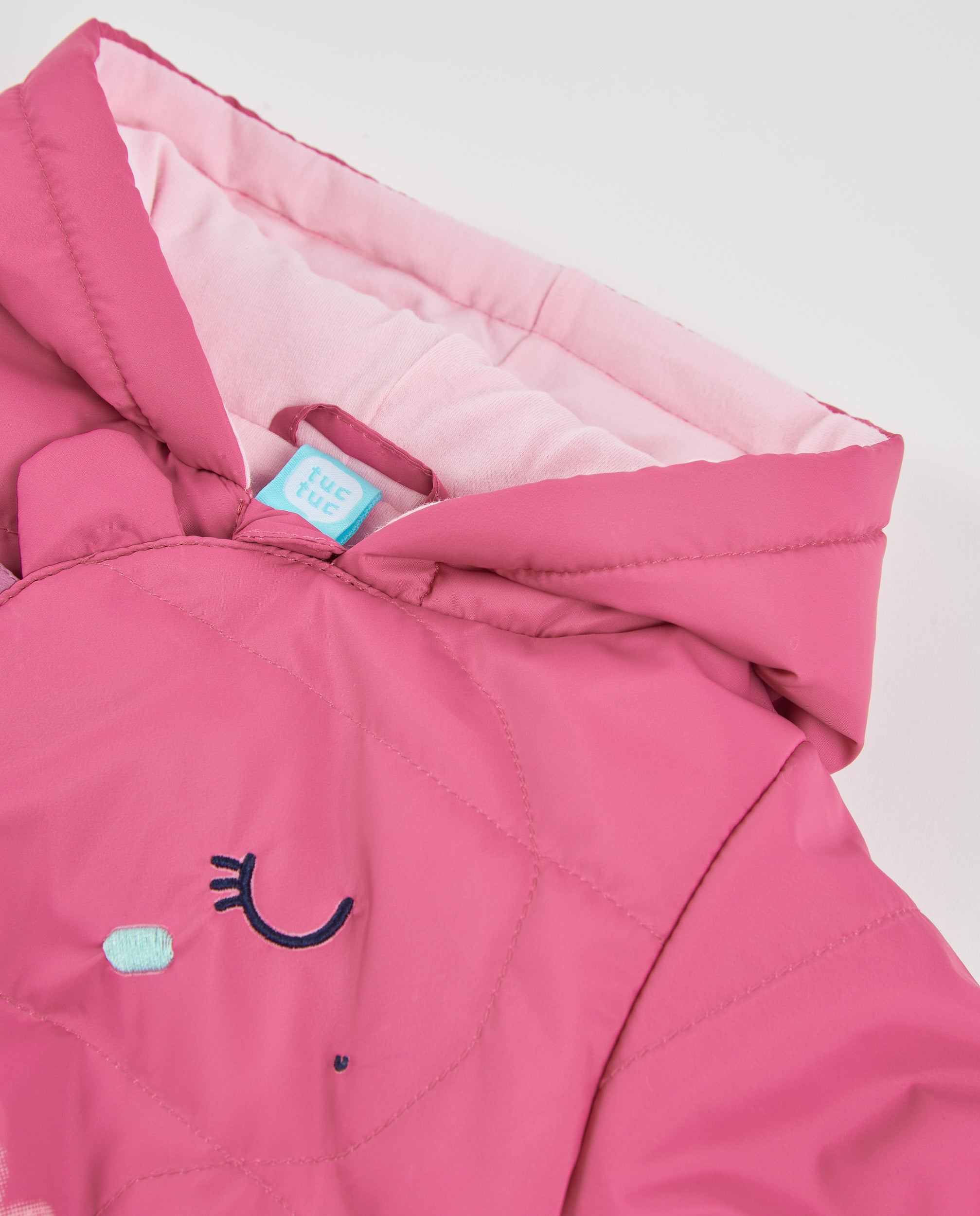 Tuc Tuc Roar Dino cappotto bimba imbottito fucsia