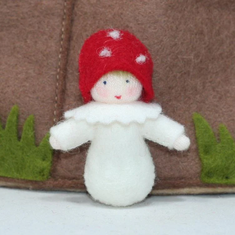 Ambrosius Fly Agaric 5 figure Waldorf feltro lana