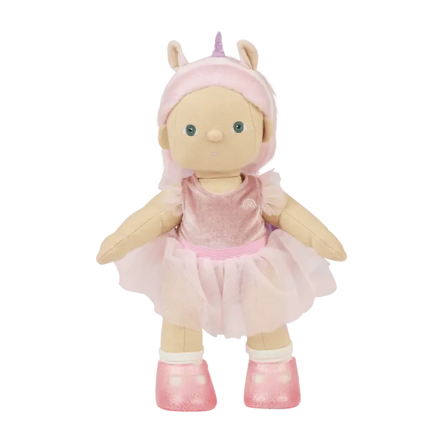 OlliElla Dinkum Dolls Pixie bambola in cotone unicorno