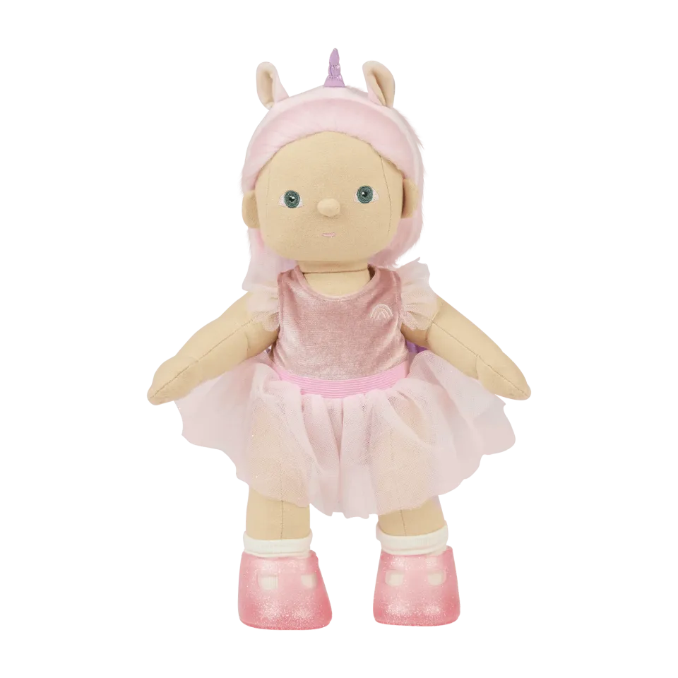 OlliElla Dinkum Dolls Pixie bambola in cotone unicorno