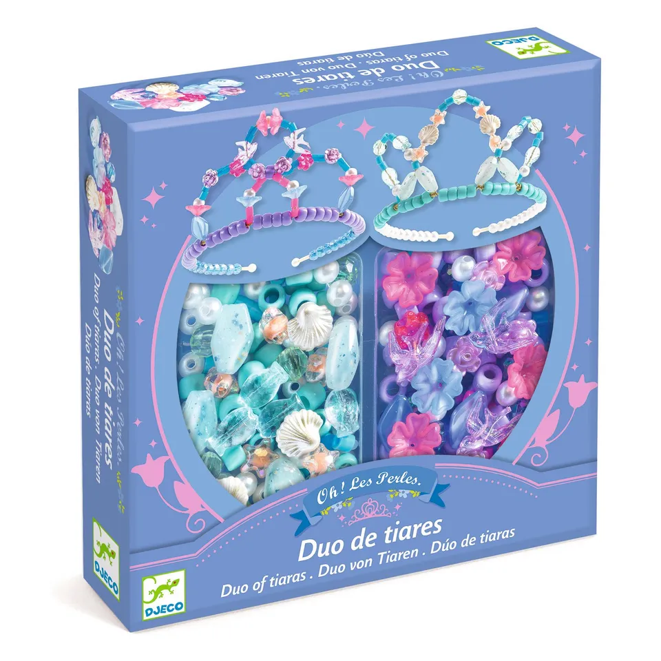 Djeco Duo Tiaras Blue kit perline 2 diademi