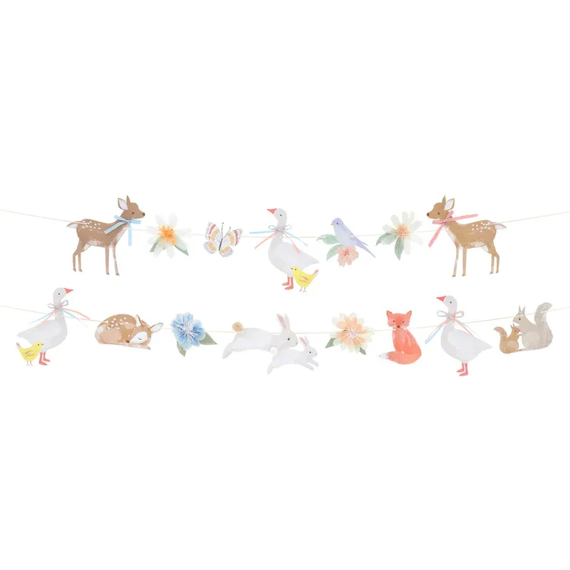Meri Meri Little Animals ghirlanda carta 2 pz 1,7 m
