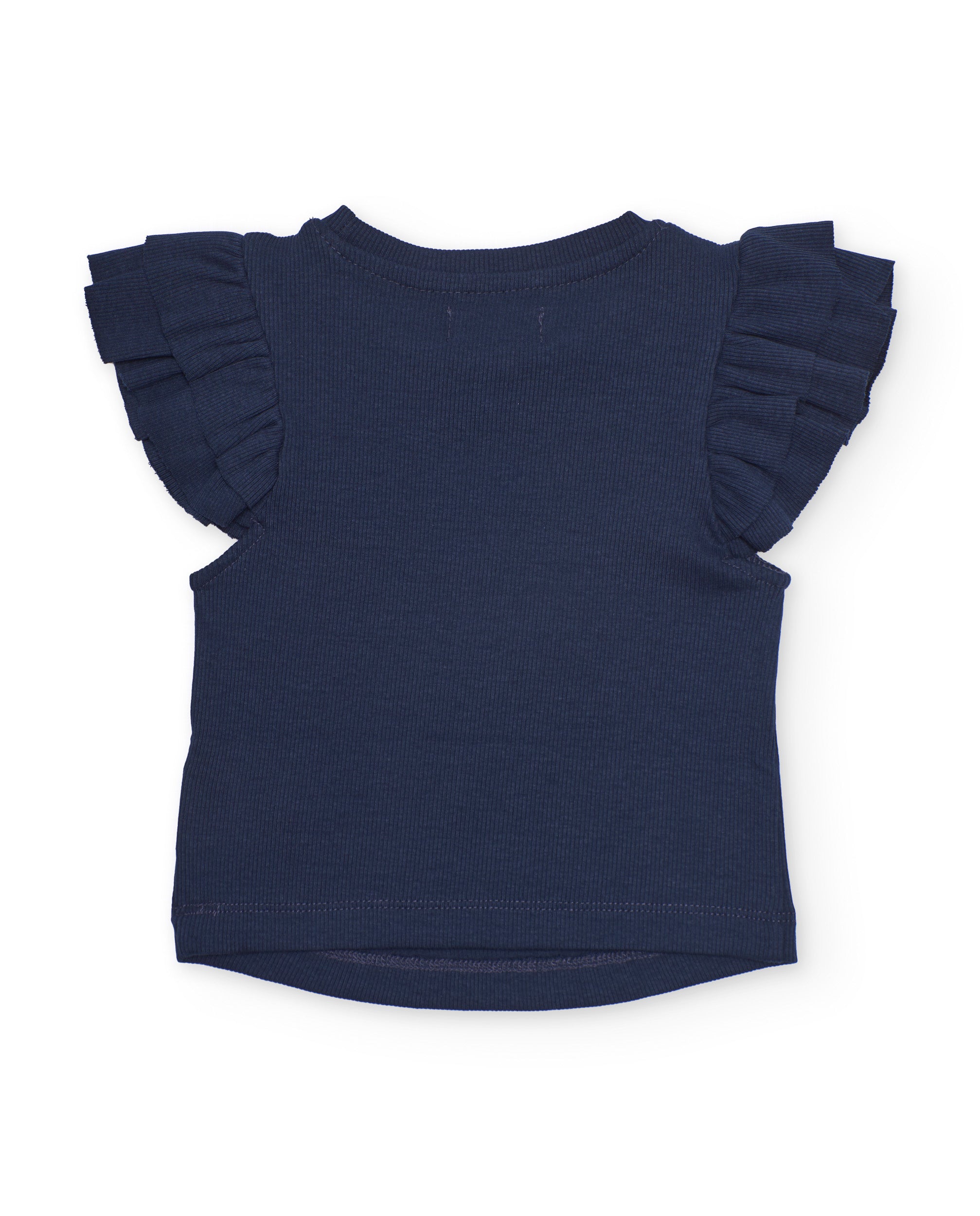 Tuc Tuc top bambina coste blu navy volant