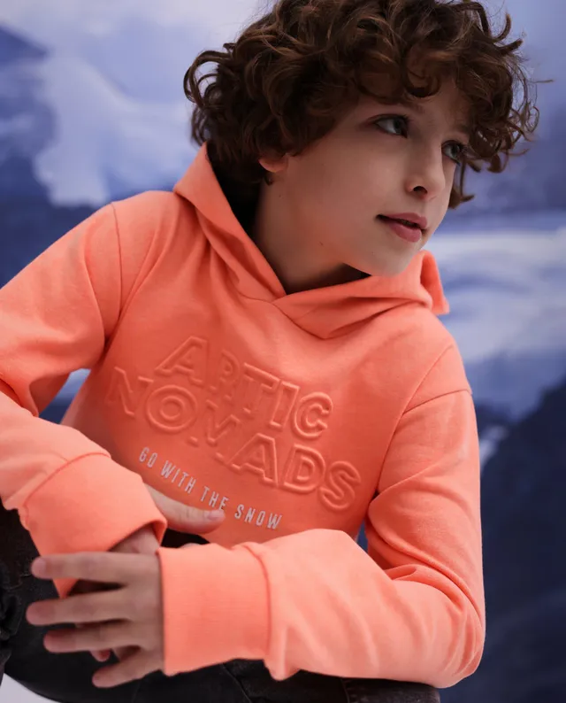 Tuc Tuc Artic Nomads felpa bambino arancione cappuccio