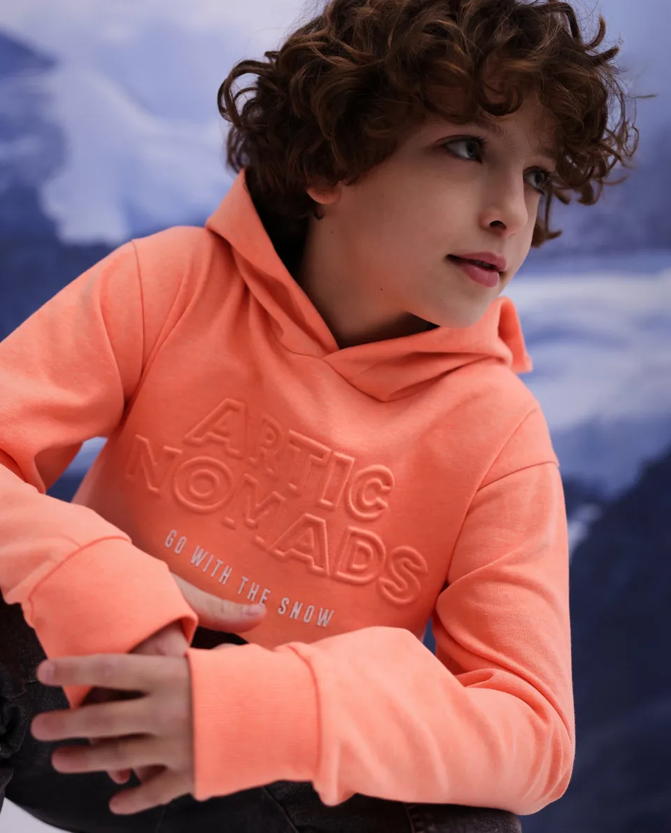 Tuc Tuc Artic Nomads felpa bambino arancione cappuccio