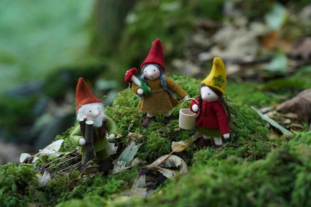 Ambrosius Ambro-Dolls Gnomo Foresta Boy 8 bambola feltro 7 cm