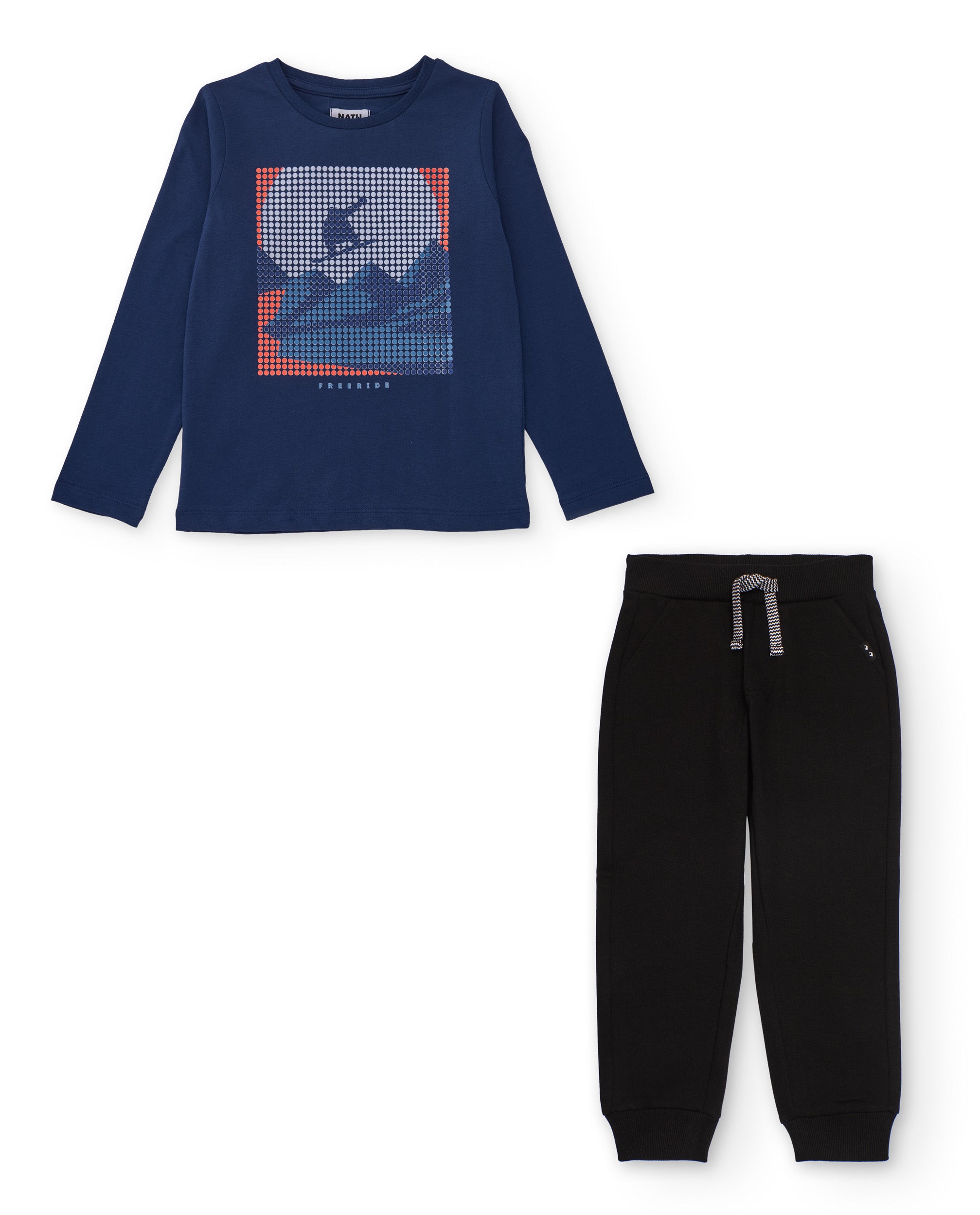 Tuc Tuc completo bambino blu maglia e pantaloni