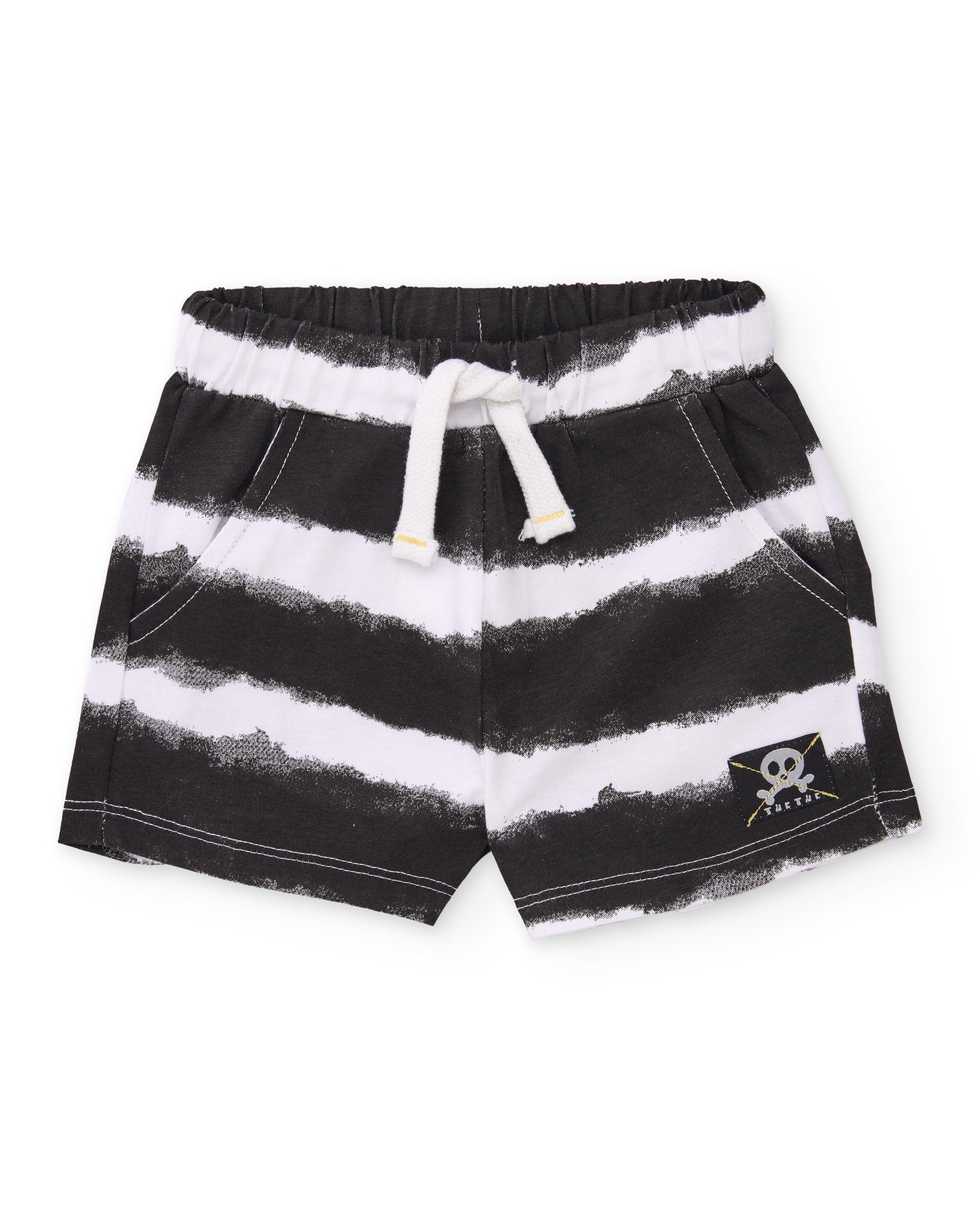Tuc Tuc bermuda bimbo nero a righe con tasche