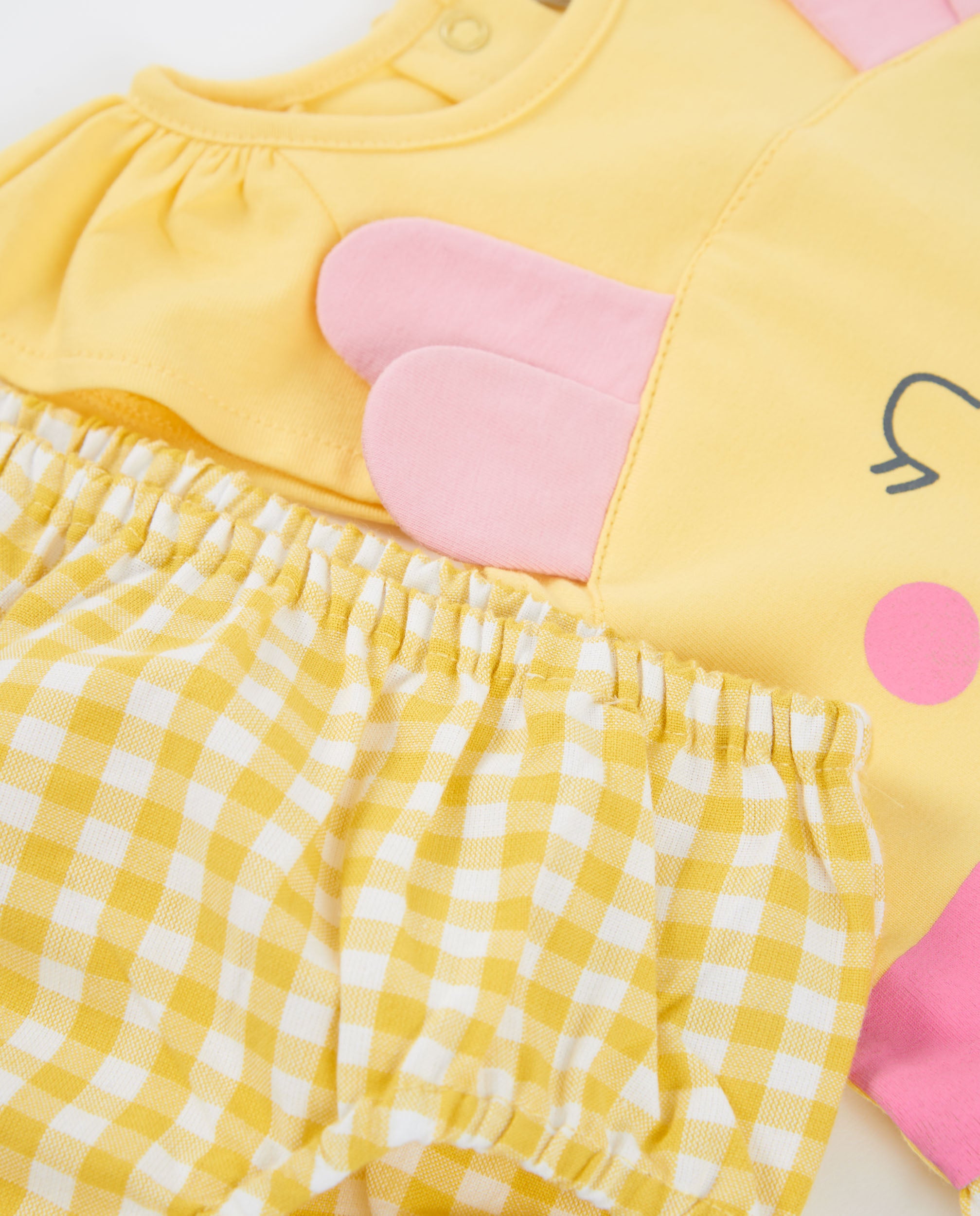 Tuc Tuc vestito neonata giallo ape 2 pezzi