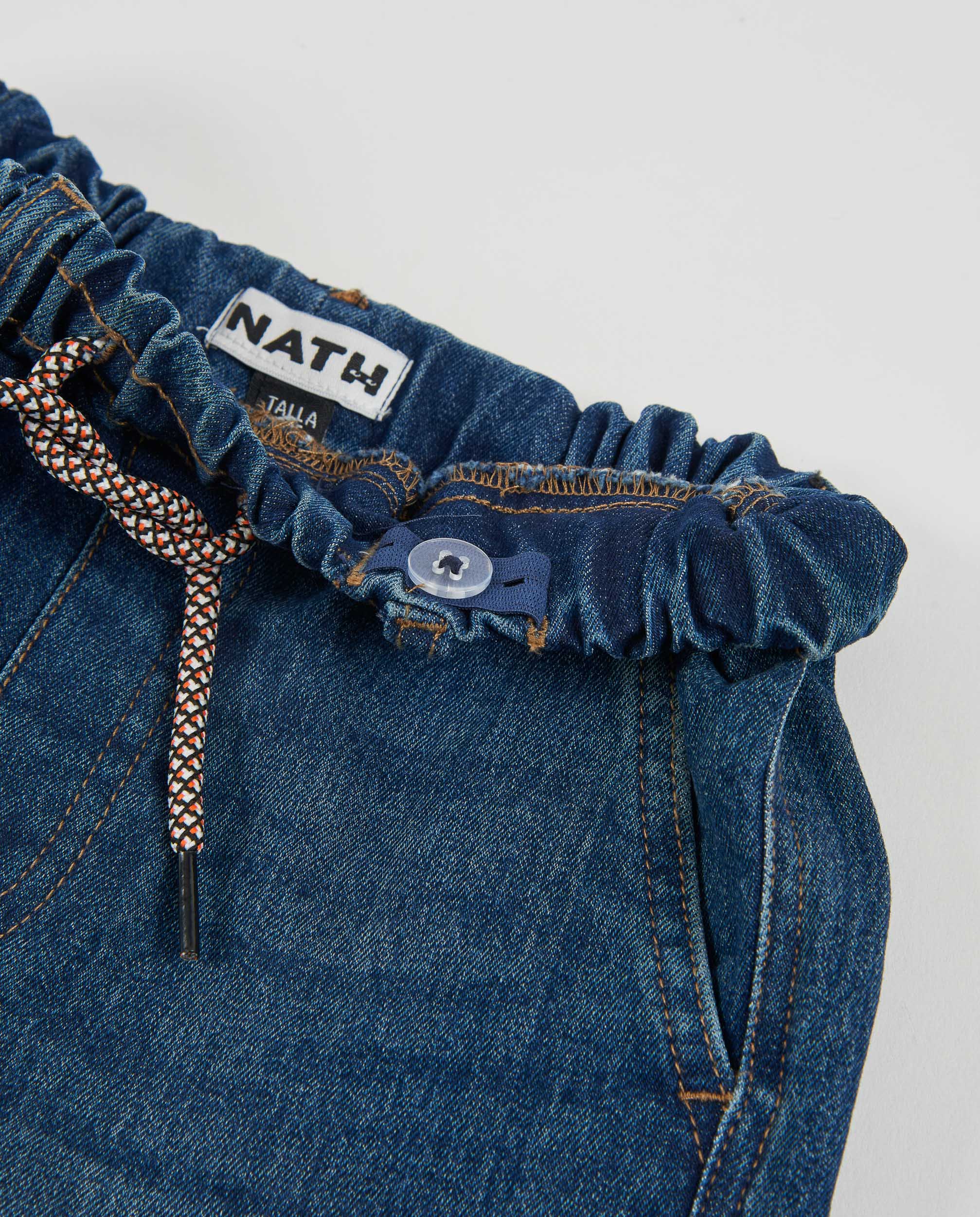 Tuc tuc jeans bimbo vita elastica blu denim