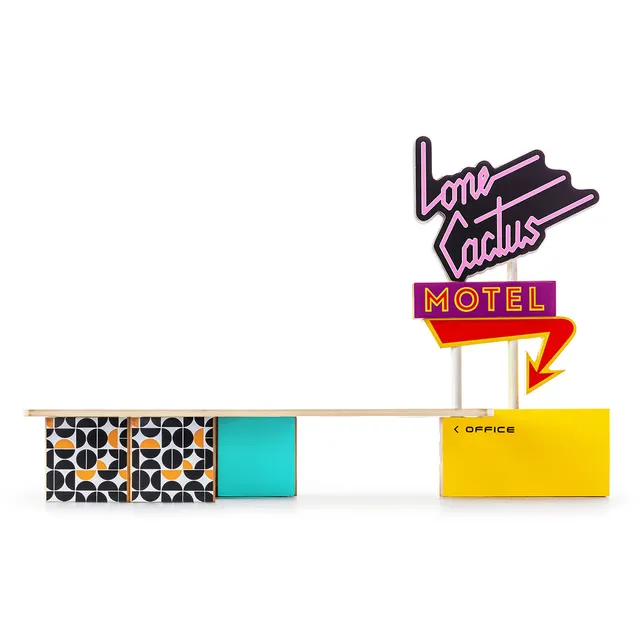 Candylab Lone Cactus Motel motel in legno per Candycar