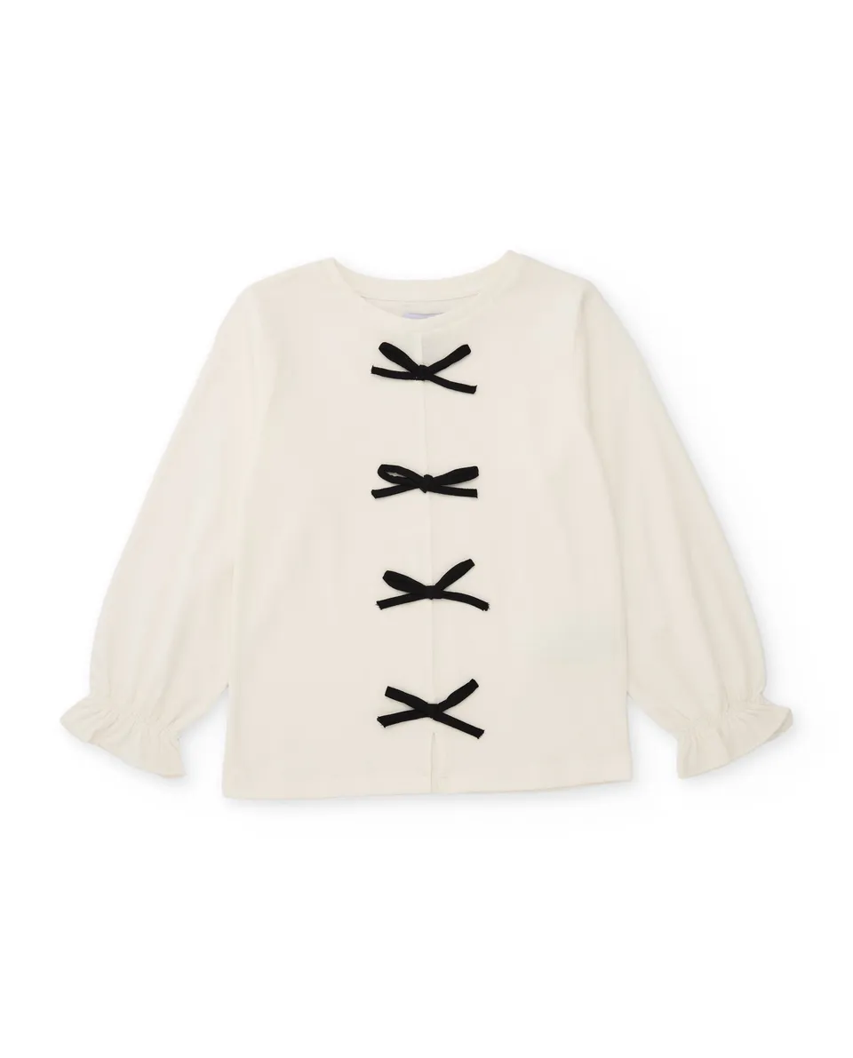 Tuc Tuc Floral Symphony t-shirt bambina bianca fiocchi
