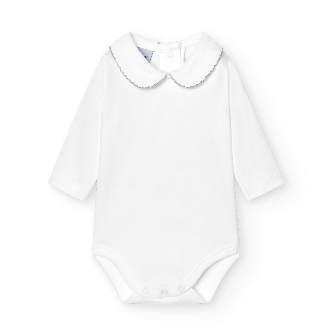 Babidu Body Neonato Piqué Collo Polo Manica Lunga Cotone