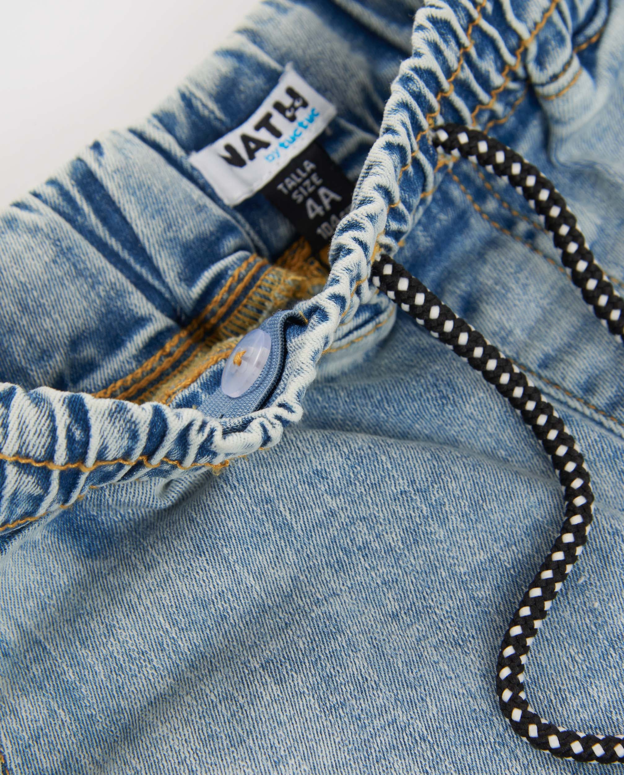 Tuc Tuc bermuda bambino jeans azzurro denim elastico