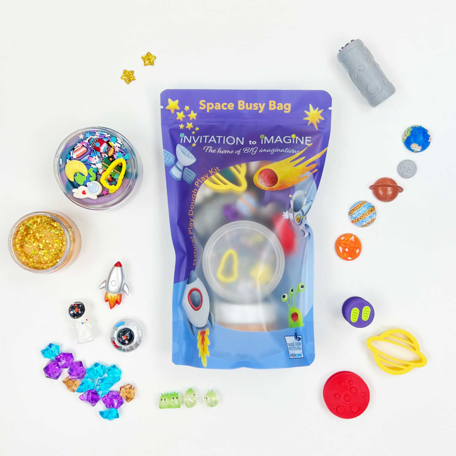 Invitation to Imagine Busy Bag Space kit sensoriale