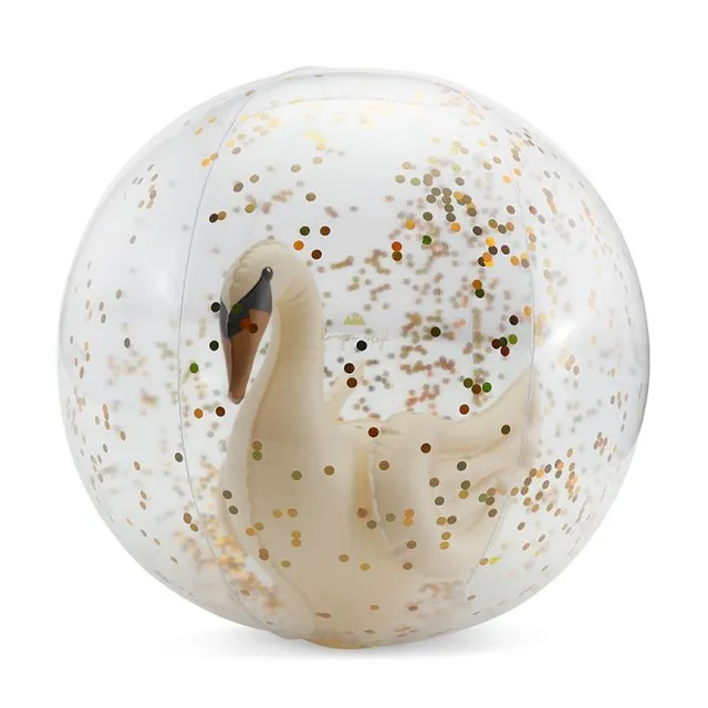 Konges Sløjd Swan Glitter palla gonfiabile gigante 40 cm