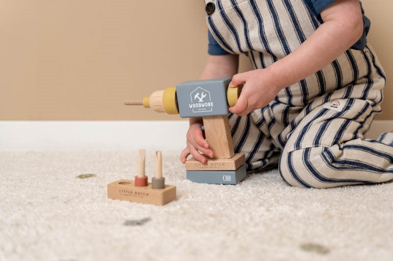 Little Dutch trapano giocattolo legno 3 anni accessori