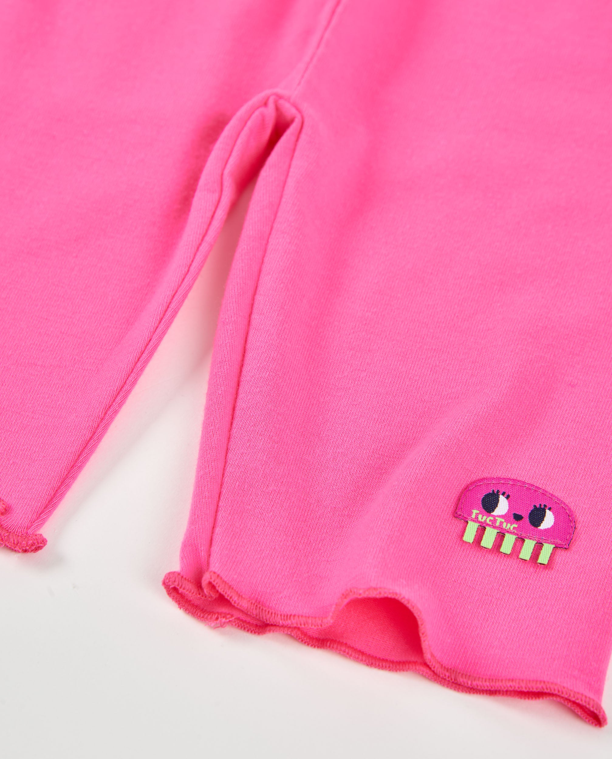 Tuc Tuc leggings bambina rosa con ricamo