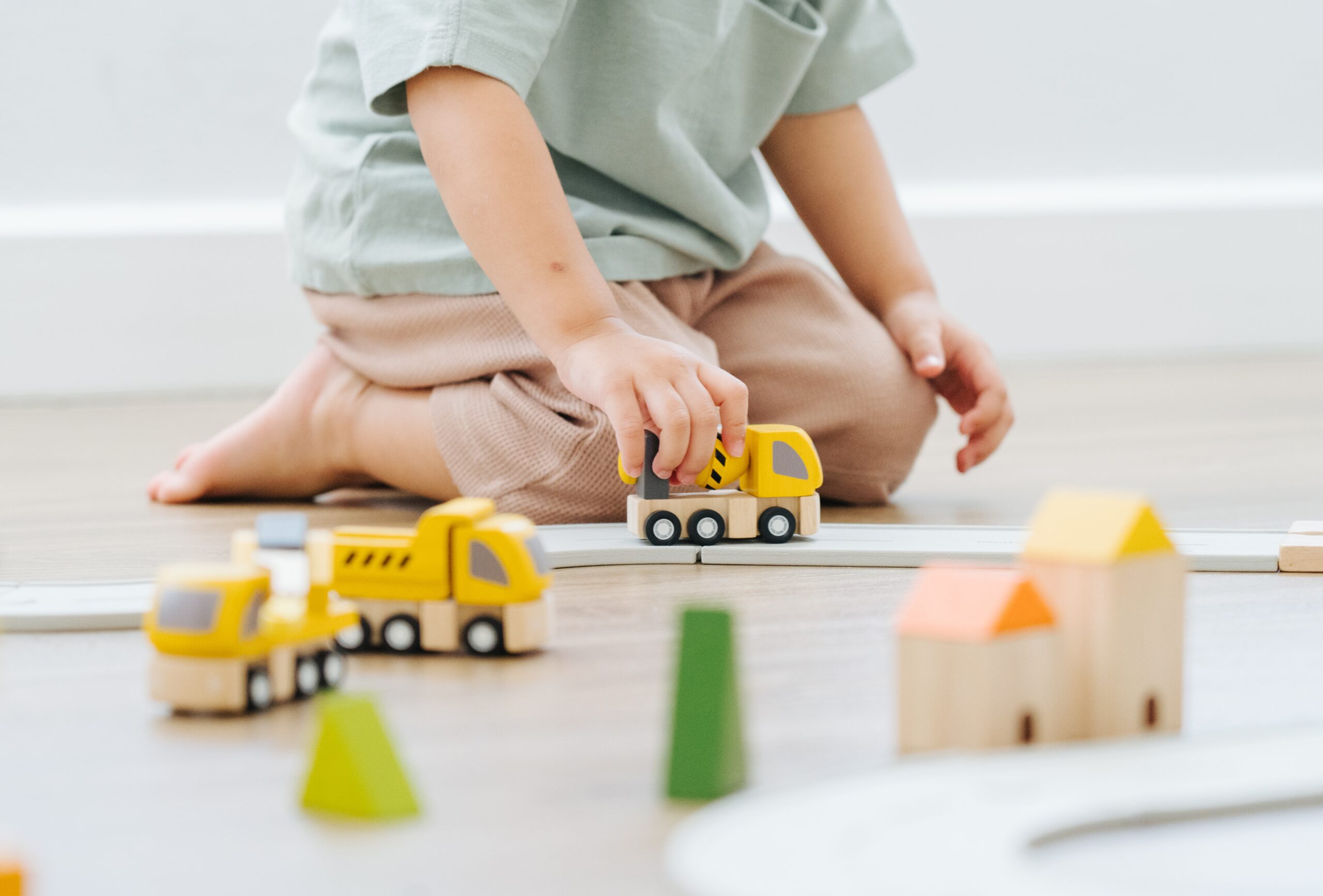 Plan Toys Highway set veicoli cantiere in legno