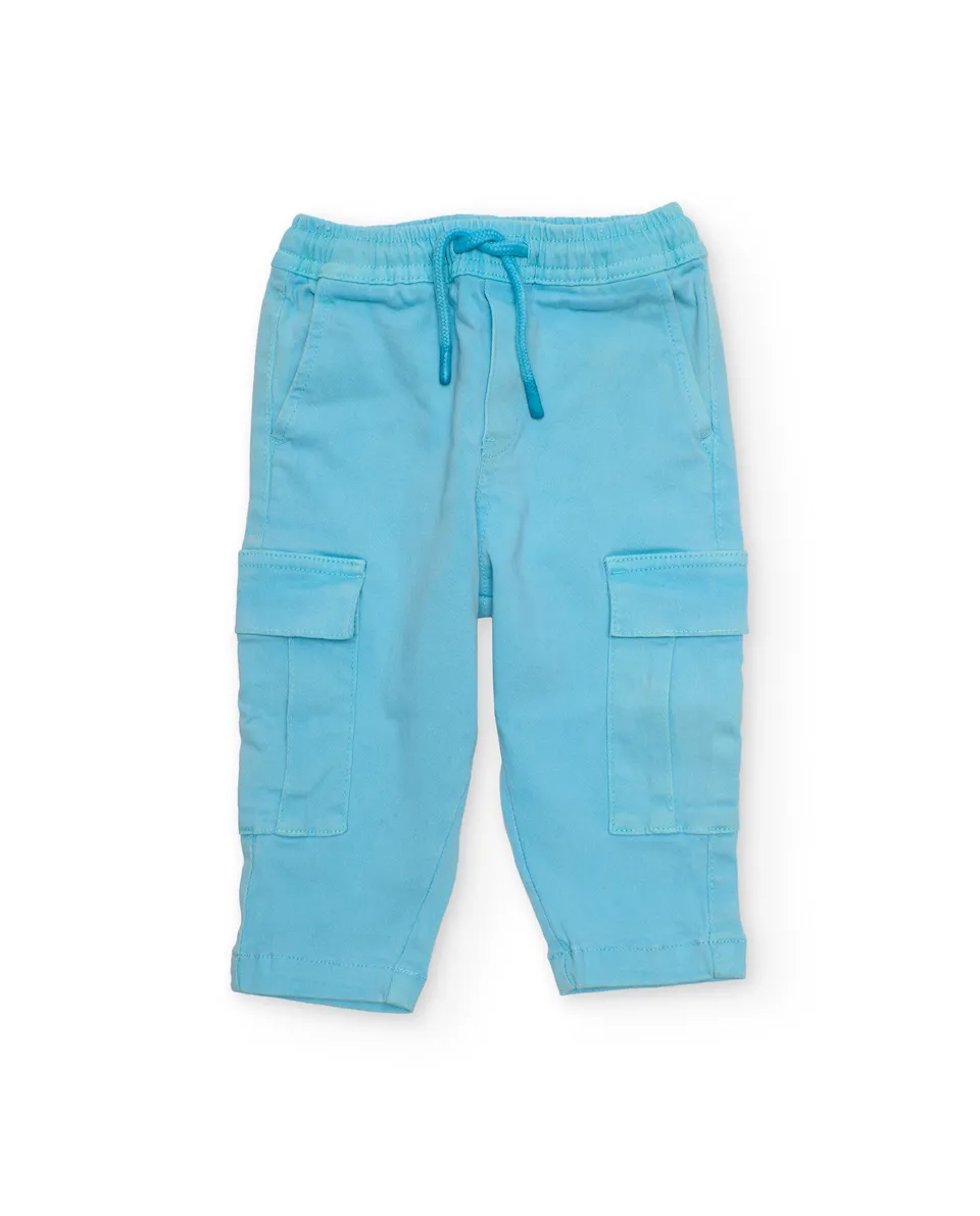 Tuc Tuc Pantaloni Bambino Azzurri Cargo Leggeri