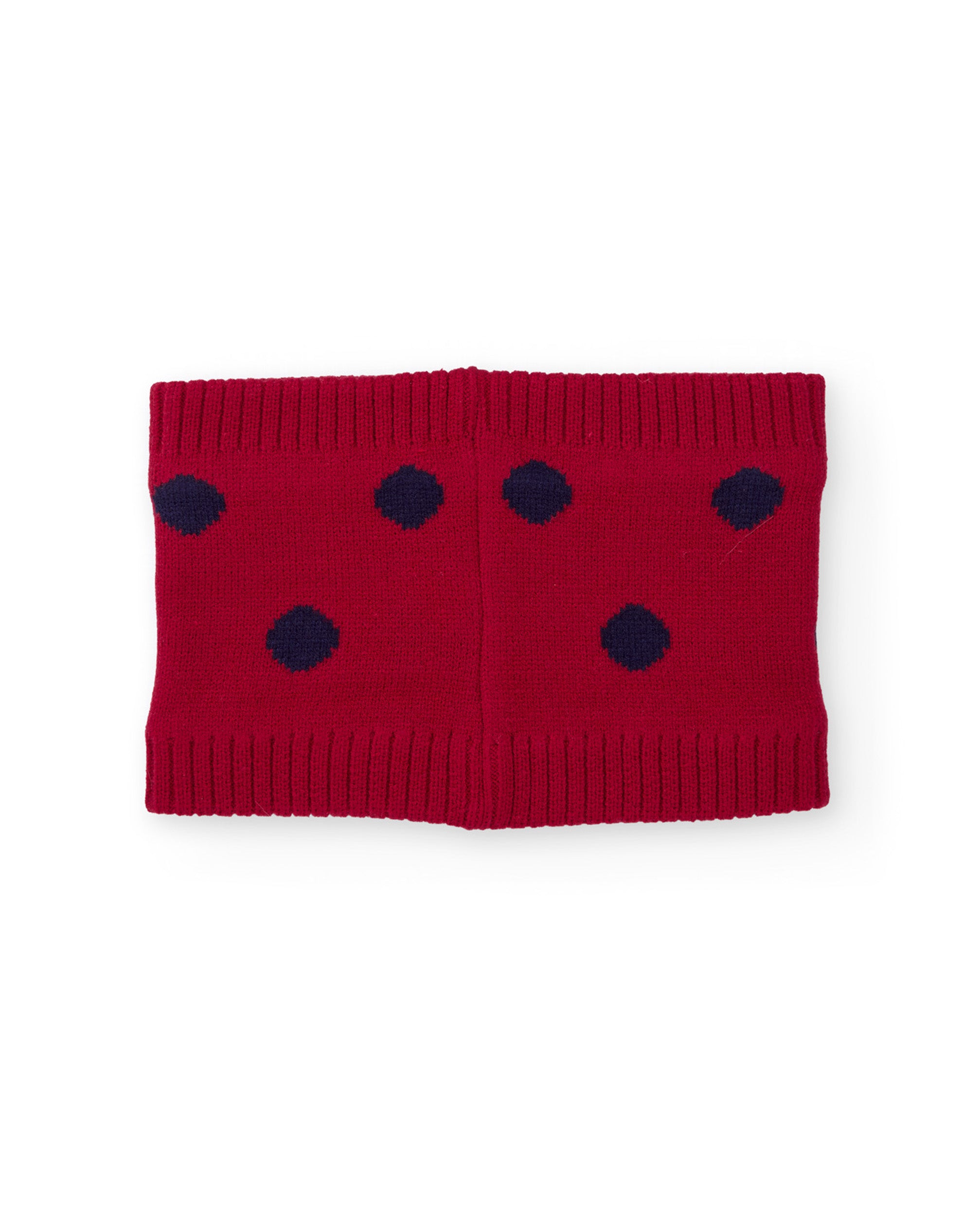 Tuc Tuc scaldacollo bambina maglia rosso coccinella