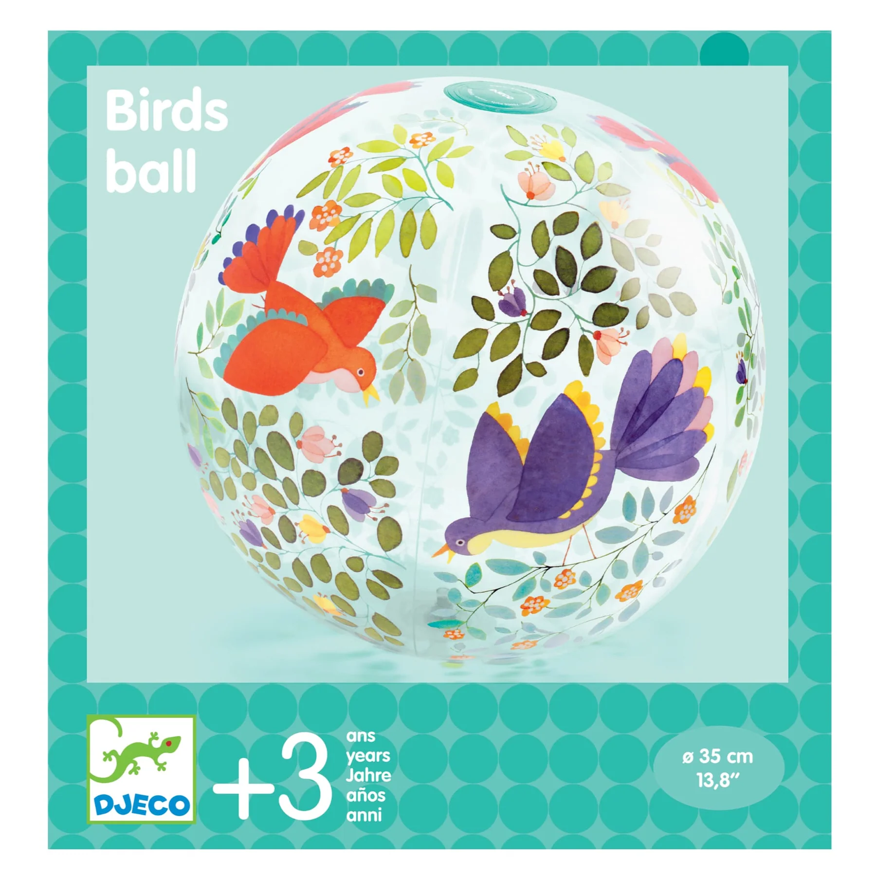 Djeco Birds Ball pallone gonfiabile 35 cm PVC
