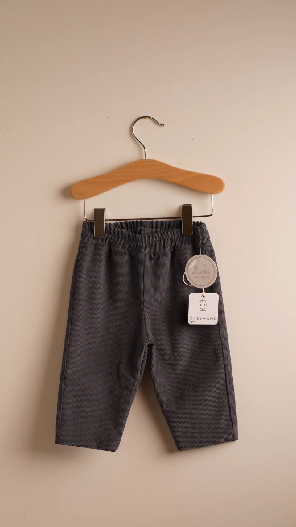 Mebi Pantalone Bimbo Velluto Blu Marino Cotone
