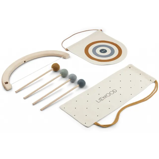 Liewood Arco in legno gioco con 4 frecce blu