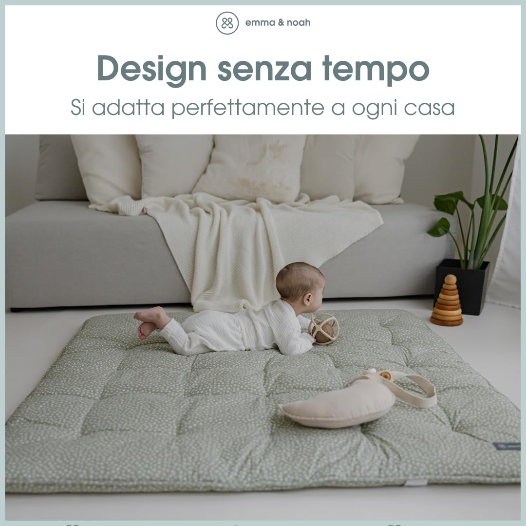 emma & noah Coperta Gattonare 120x120 Fiore Salvia Imbottita