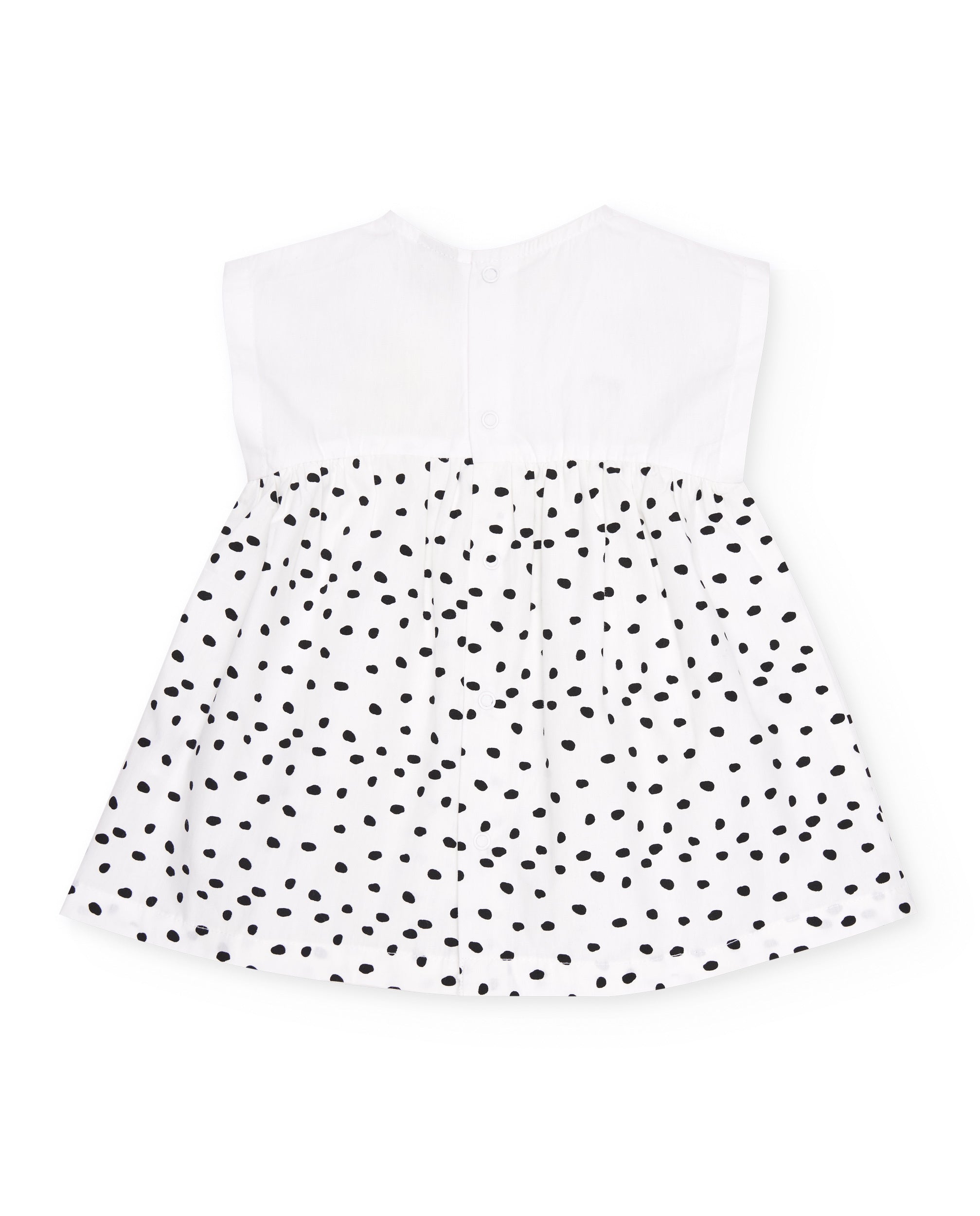 Tuc Tuc vestito neonata pois bianco con mutandina
