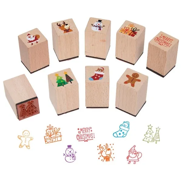 Goki timbrino Natale legno 3 cm motivo casuale