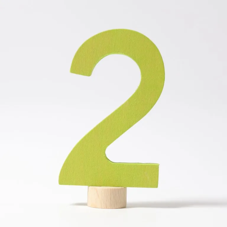 Grimm’s Numero 2 Figura Decorativa in Legno 9 cm