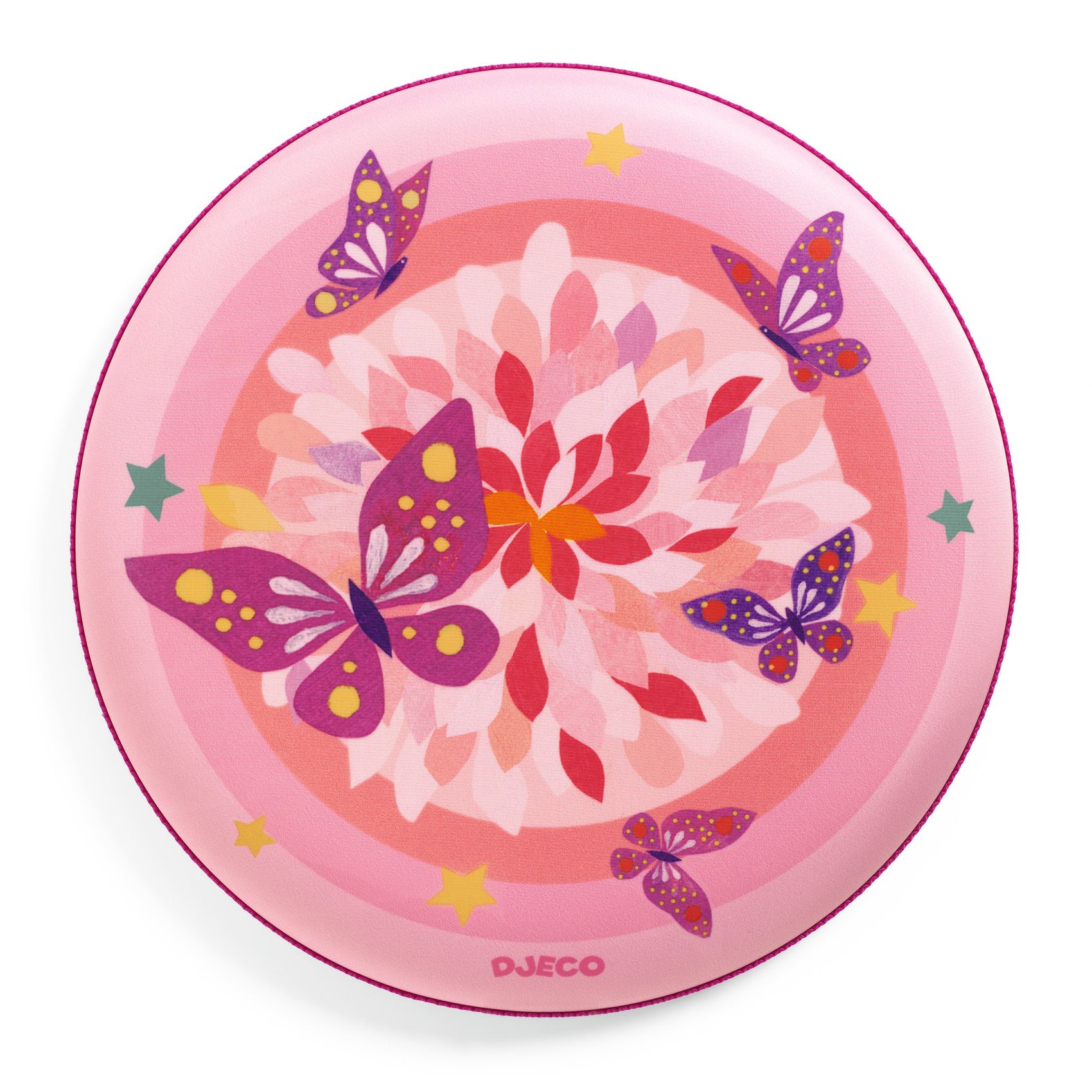 Djeco Flying Rosa frisbee morbido in schiuma
