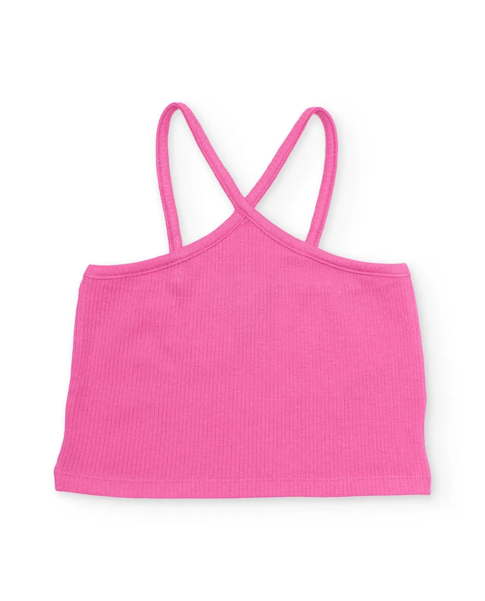 Tuc tuc top bambina spalline incrociate fucsia