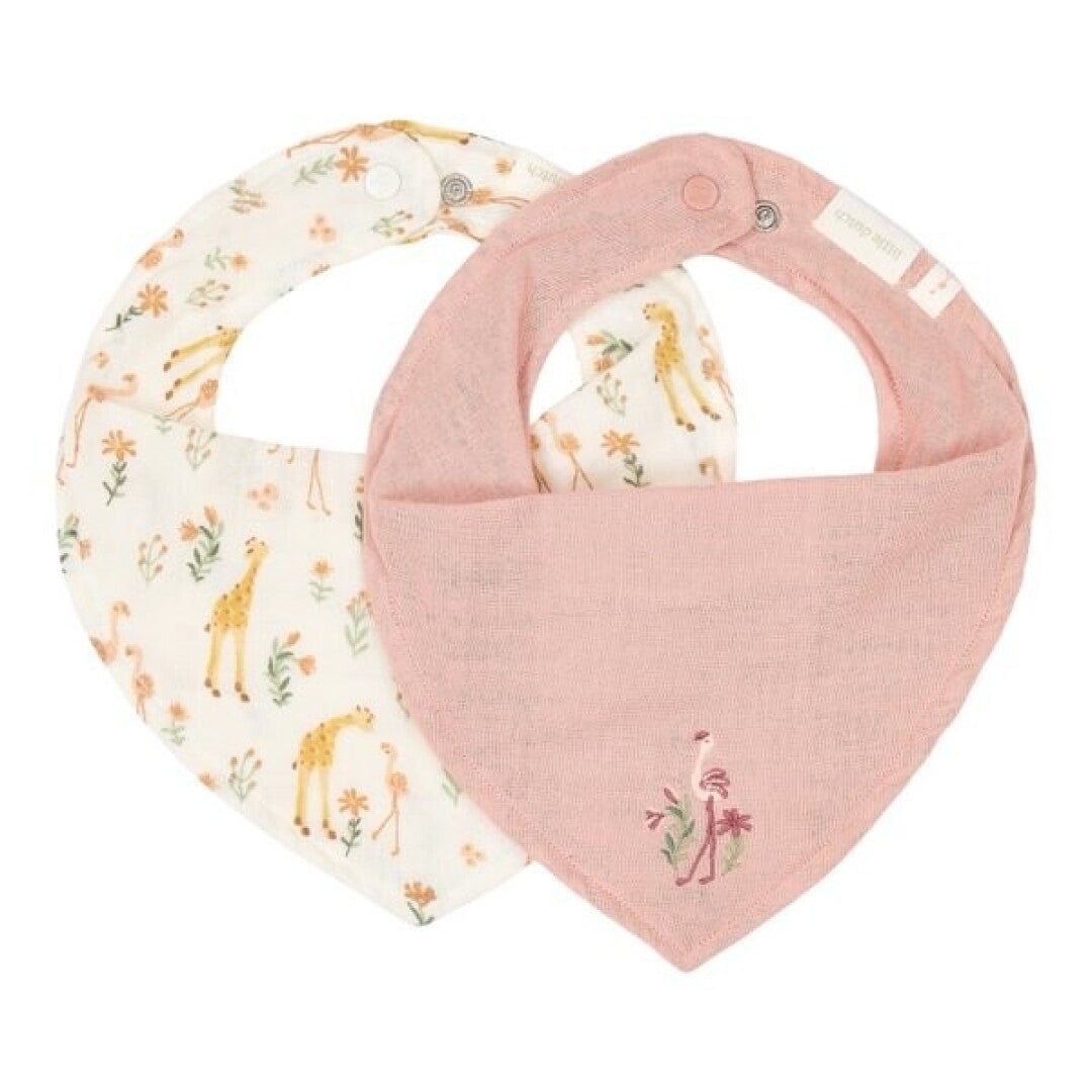Little Dutch Safari Friends bavaglino bandana rosa set 2