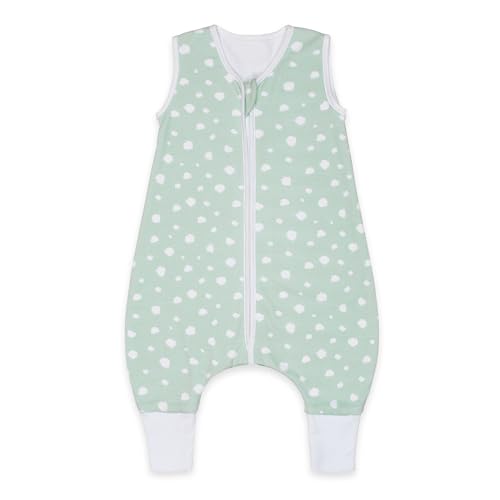 emma & noah punti menta sacco nanna con piedi 90 cm cotone bio
