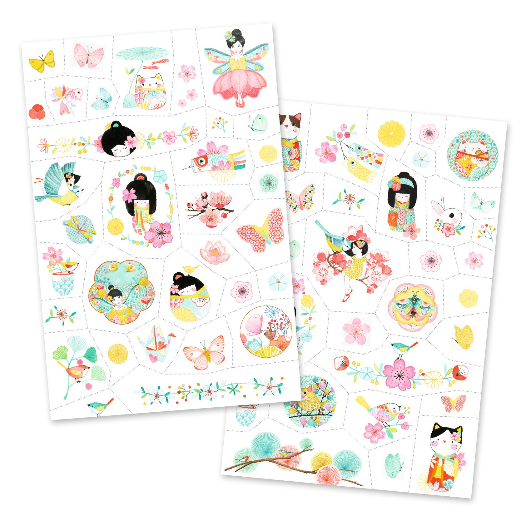 Djeco Sakura tatuaggi bambini set 2 fogli