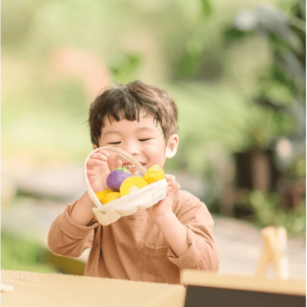 Plan Toys Tropical Fruit Set Frutta Legno 7 Pezzi Bambini