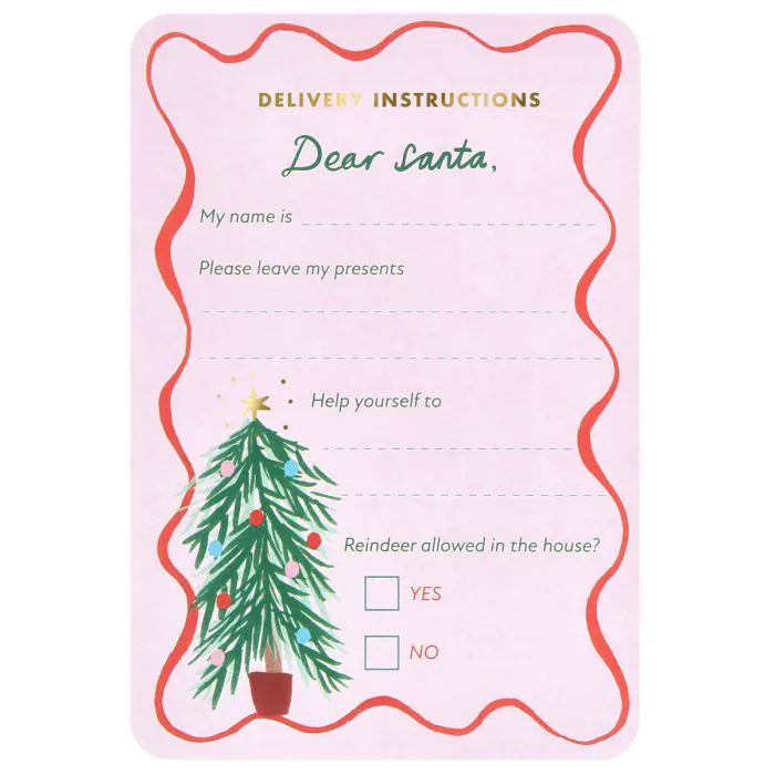 Meri Meri Lettera Babbo Natale kit 3 lettere adesivi